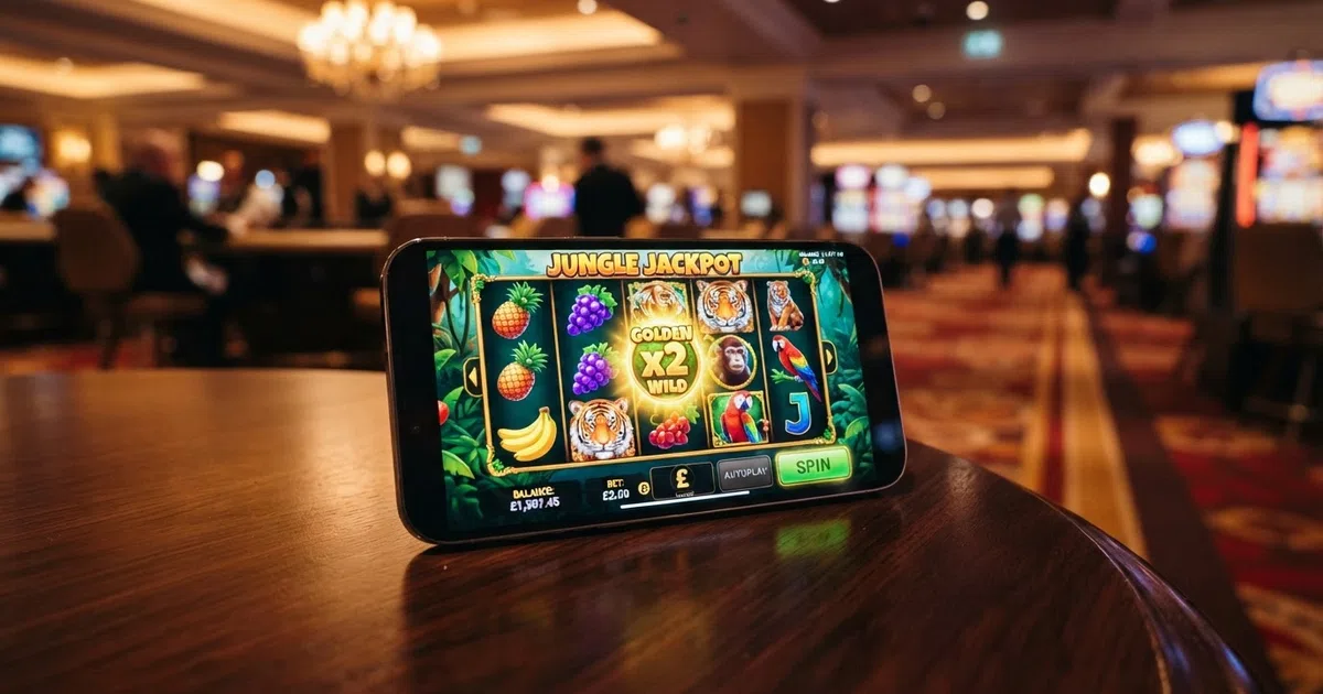 Push Gaming studio wordmark on a dark background with a collage of their most popular slot title cards including Jammin' Jars, Razor Shark, Big Bamboo and Razor Returns