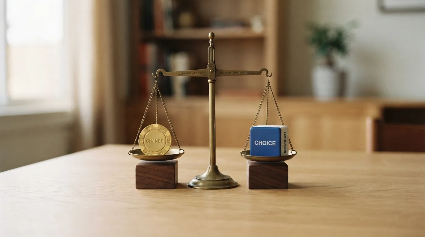 A scale balancing a Bitcoin symbol on one side against a UKGC shield on the other, with privacy and protection labelled as the two trade-offs
