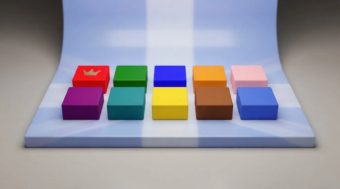 A visual comparison concept: ten UK bingo site logos arranged in a clean grid with a subtle crown icon beside the top-ranked brand, set against a soft Union Jack-toned background