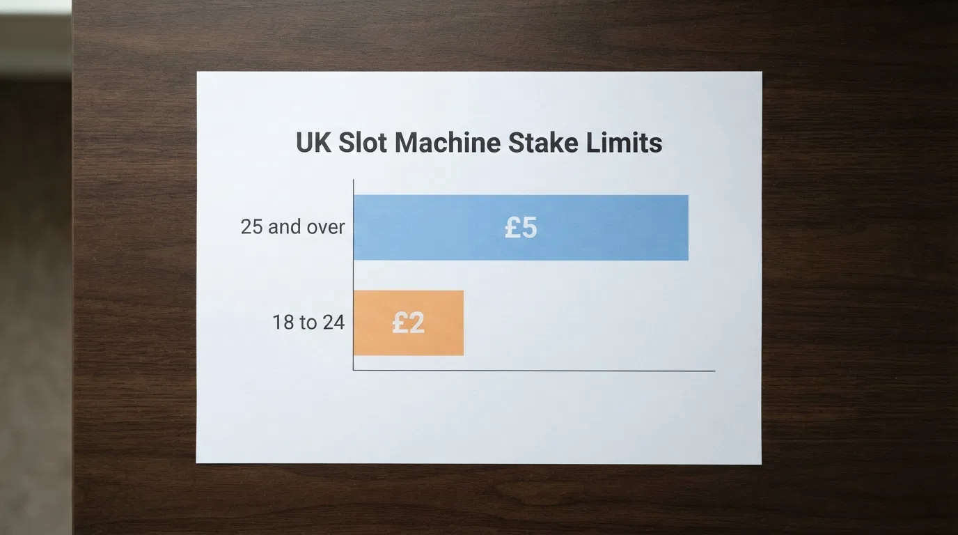 A simple chart showing a five-pound and a two-pound stake cap under two age bands