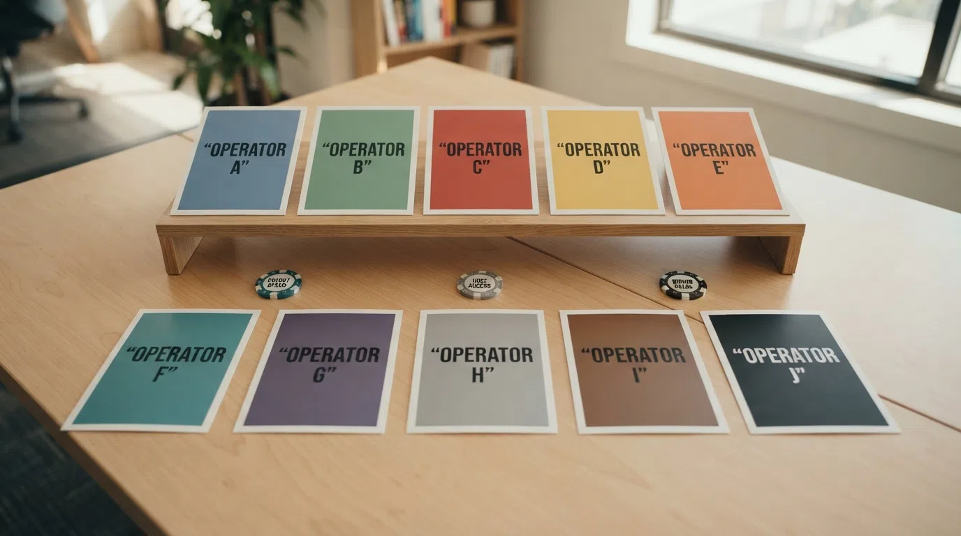 A visual summary of ten UKGC-licensed casino brands arranged for comparison, with VIP programme type, withdrawal speed and bonus structure called out per operator